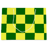 Geel en Groen Dambord Groot Cadeauzakje (Voorkant)
