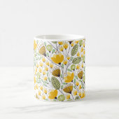 Geel en groen decoratief patroon koffiemok (Center)