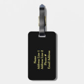 Geel en groen dollair teken ($) bagagelabel (Achterkant verticaal)