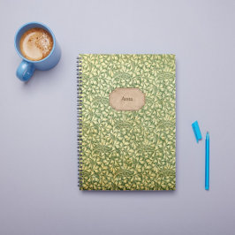  Geel en Groen gebladerte patroonnaam Notitieboek