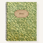  Geel en Groen gebladerte patroonnaam Notitieboek (Voorkant)
