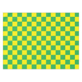 Geel en groen gecontroleerd tafelkleed (Voorkant (Horizontaal))