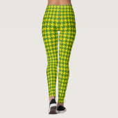 Geel en groen gekleurd De Poule Houndstooth Leggings (Achterkant)