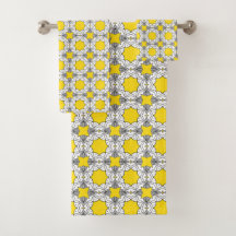 Geel en groen geometrisch patroon