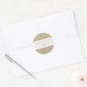 Geel en groen geruit Kerstmis Ronde Sticker (Envelop)