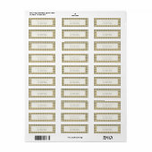 Geel en groen geruit retouradres etiket (Full Sheet)