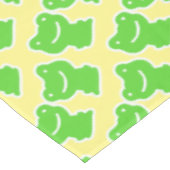 Geel en groen kikkerpatroon tafelkleed (Gekanteld)