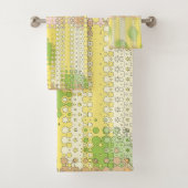 geel en groen motief bad handdoek (Insitu)