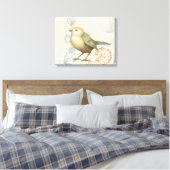 Geel en groen op  achtergrond canvas afdruk (Insitu (Slaapkamer))