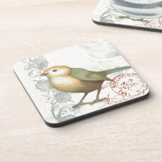 Geel en groen op  achtergrond drankjes onderzetter (Linkerzijde)