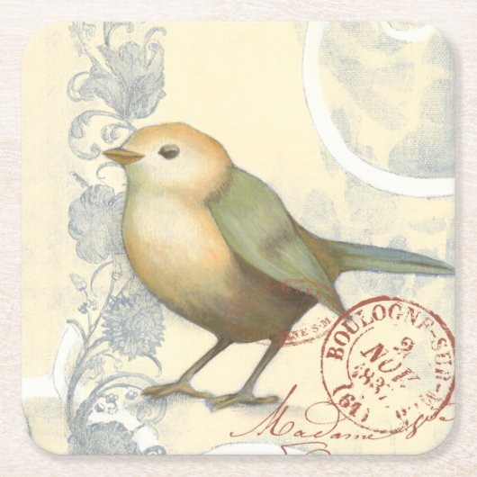 Geel en groen op  achtergrond kartonnen onderzetters (Voorkant)