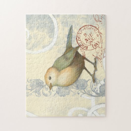 Geel en groen op  achtergrond legpuzzel (Verticaal)