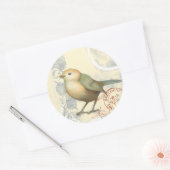 Geel en groen op  achtergrond ronde sticker (Envelop)