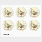 Geel en groen op  achtergrond ronde sticker (Vel)