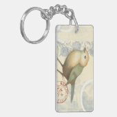 Geel en groen op achtergrond sleutelhanger (Voorkant Links)