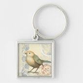 Geel en groen op  achtergrond sleutelhanger (Voorkant)