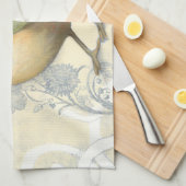 Geel en groen op  achtergrond theedoek (Quarter Fold)