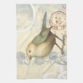 Geel en groen op  achtergrond theedoek (Verticaal)