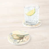 Geel en groen op achtergrond zandsteen onderzetter (Zijkant)