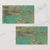 Geel en groen pellen op hout visitekaartje (Voorkant / Achterkant)