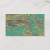 Geel en groen pellen op hout visitekaartje (Achterkant)