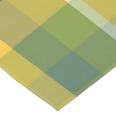 Geel en Groen Plaid Patroon Achtergrond Korte Tafelloper (Hoek)