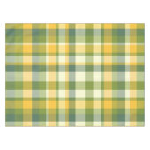 Geel en Groen Plaid Patroon Achtergrond Tafelkleed (Voorkant (Horizontaal))