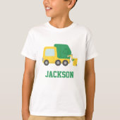 Geel en groen recyclingafval Kind T-shirt (Voorkant)