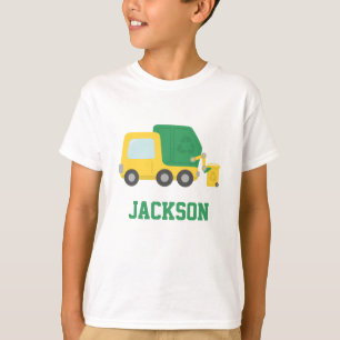 Geel en groen recyclingafval Kind T-shirt