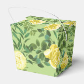 Geel en groen Roos Vintage Wedding Bedankdoosjes (Achterkant)