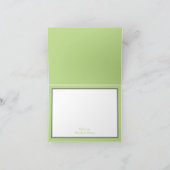 Geel en groen Roos Vintage Wedding Bedankkaart (Binnen)