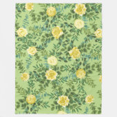 Geel en groen Roos Vintage Wedding Fleece Deken (Voorkant)