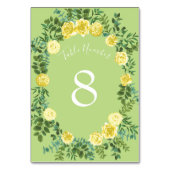 Geel en groen Roos Vintage Wedding Kaart (Voorkant)