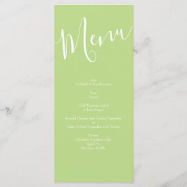 Geel en groen Roos Vintage Wedding Menu
