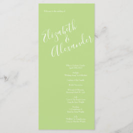 Geel en groen Roos Vintage Wedding Menu