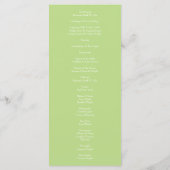 Geel en groen Roos Vintage Wedding Menu (Achterkant)