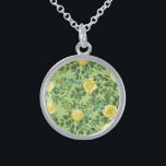 Geel en groen Roos Vintage Wedding Sterling Zilver Ketting<br><div class="desc">Mooie gele rozen op een lentegroenachtergrond maken een prachtig  trouwachtig collectie! Ideaal voor een tuinbruiloft die elegant en klassiek is met een mooi bloemetjesontwerp!</div>