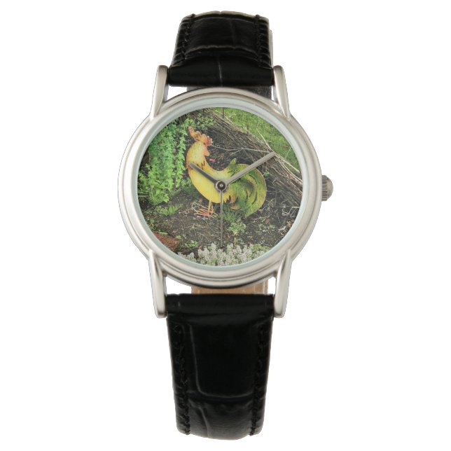 Geel en groen rooster horloge (Voorkant)