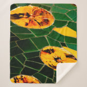 Geel en groen Spaans mozaïek Sherpa Deken (Voorkant)