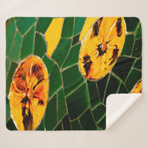 Geel en groen Spaans mozaïek Sherpa Deken