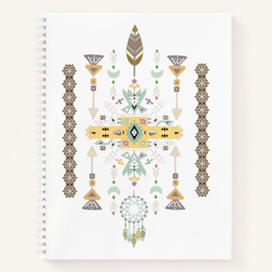 Geel en groen stamdesign notitieboek (Voorkant)