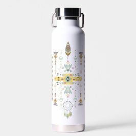 Geel en groen stamdesign  waterfles