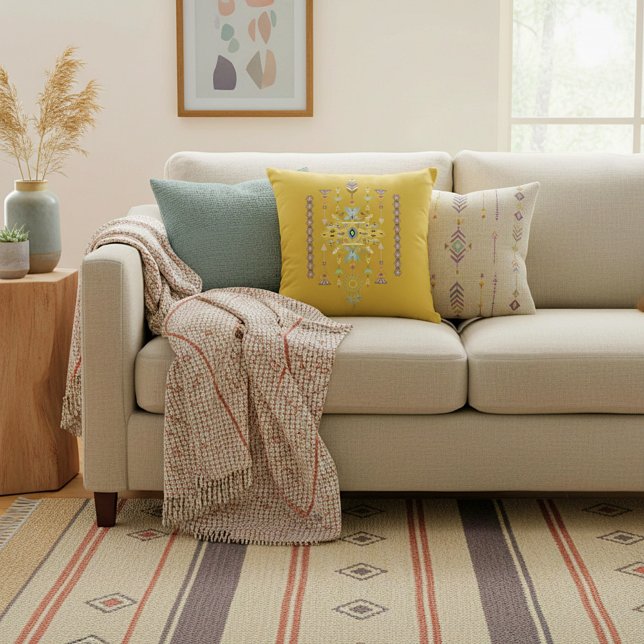 Geel en groen stammodel kussen (Creator heeft geüpload)