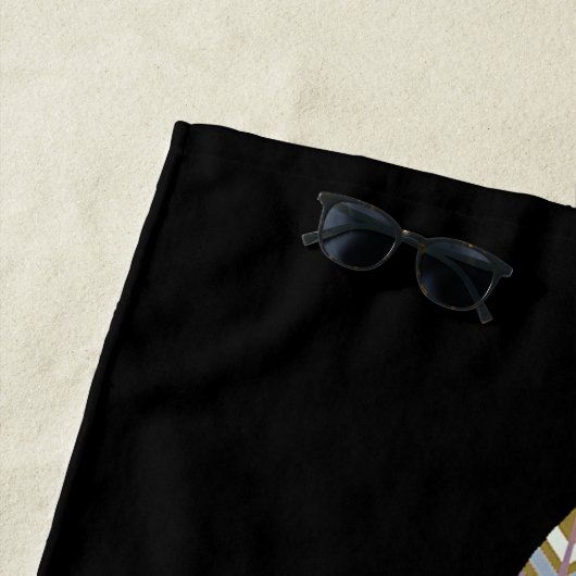 Geel en groen stammodel strandlaken (In situ)