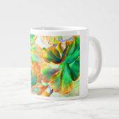 geel en groen succulent gekleurd grote koffiekop (Voorkant rechts)