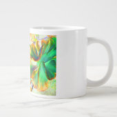 geel en groen succulent gekleurd grote koffiekop (Rechts)