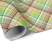 Geel en groen tartan cadeaupapier (Rol Hoek)