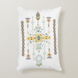 Geel en groen tribal ontwerp accent kussen