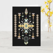 Geel en groen tribal ontwerp kaart (Gele Bloem)