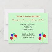 Geel en groen vanille Cherry Cupcake Kaart (Achterkant)